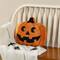 Glitzhome® 15.5"L Fall and Halloween Fabric Double Sided Pumpkin Pillow